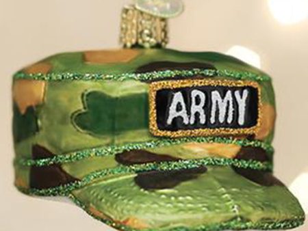 Glass Ornament - Army Cap For Sale